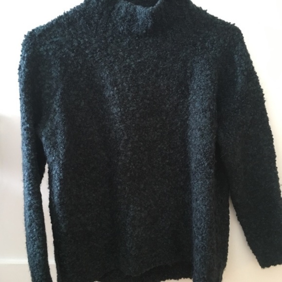 NWT Loft Slouchy Boucle Turtleneck XL Green - Picture 2 of 5